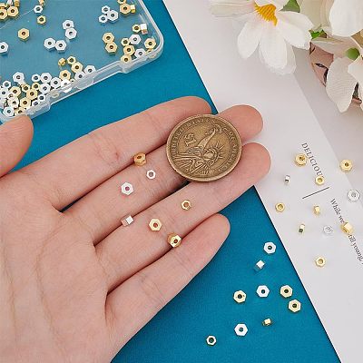 120Pcs 4 Styles Rack Plating Brass Beads KK-PH0010-68-1