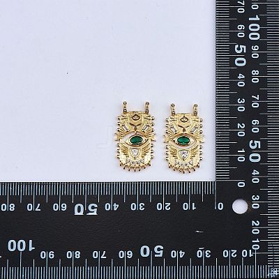 5Pcs Brass Micro Pave Cubic Zirconia Pendants ZIRC-SZ0004-47-1