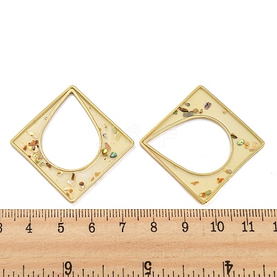 Epoxy Resin Pendants RESI-XCP0002-11G-1