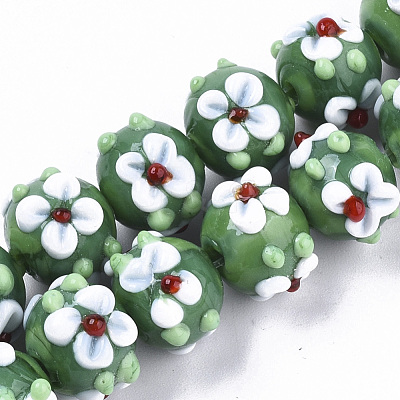 Handmade Lampwork Beads Strands LAMP-N021-001D-1