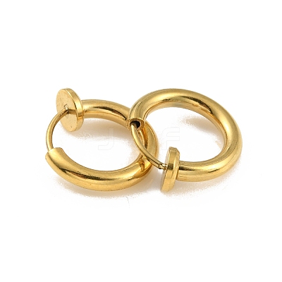 Ion Plating(IP) 304 Stainless Steel Clip-on Earrings EJEW-M218-03A-G-1