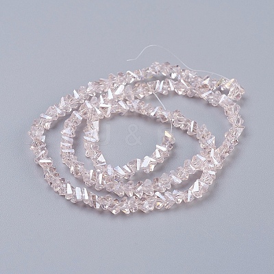 Electroplate Glass Beads Strands X-EGLA-J146-4mm-AB02-1