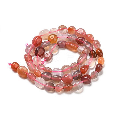 Natural Red Agate Beads Strands G-P497-01A-12-1