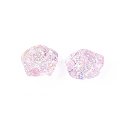 Electroplate Transparent Glass Beads Strands EGLA-N056-02A-02-1