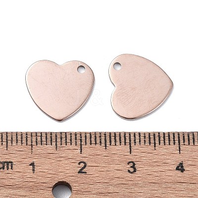201 Stainless Steel Charms STAS-H191-01C-RG-1