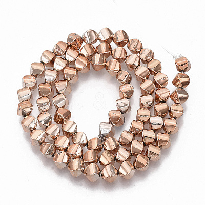 Electroplated Non-magnetic Synthetic Hematite Beads Strands G-S365-014-1