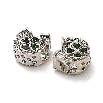 Alloy Rhinestone European Beads X-FIND-Q115-09P-1