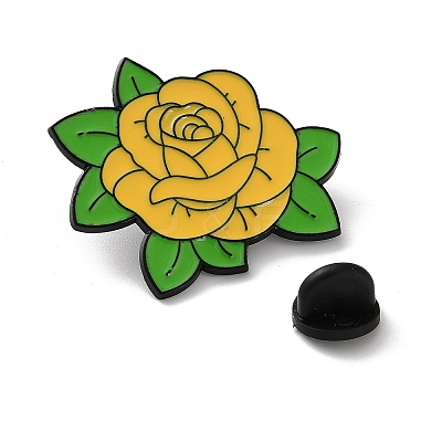 Rose Flower Enamel Pins JEWB-Z048-05EB-04-1