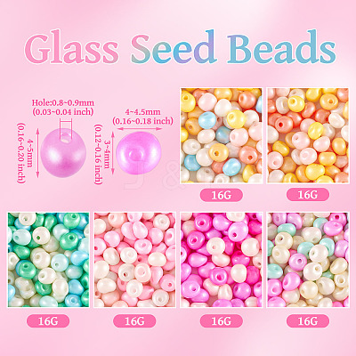 96G 6 Colors 6/0 Glass Seed Beads SEED-TA0001-39-1