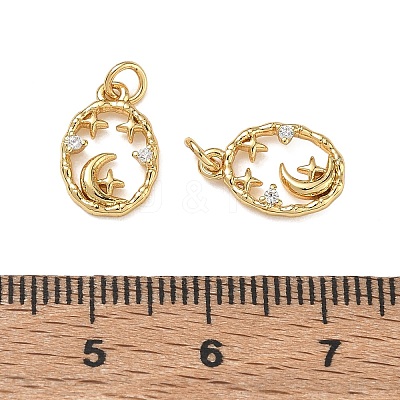 Brass Micro Pave Clear Cubic Zirconia Charms CU-CBAF0F8-16E-G-1