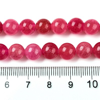 Dyed Natural White Jade Beads Strands G-T138-8mm-210-36-1