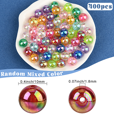 Eco-Friendly Transparent Acrylic Beads OACR-PA0001-30C-01-1