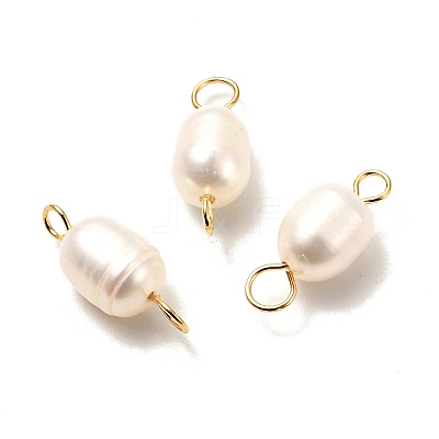 Natural Cultured Freshwater Pearl Beads Links Connectors X1-PALLOY-JF00941-01-1
