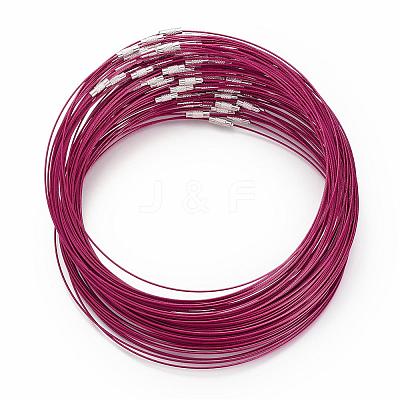 201 Stainless Steel Wire Necklace Cord TWIR-SW001-18-1