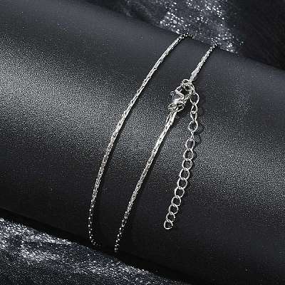 1.2MM 304 Stainless Steel Boston Link Chain Necklaces NJEW-D328-01P-04-1