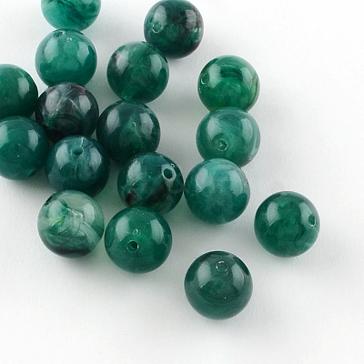 Round Imitation Gemstone Acrylic Beads OACR-R029-14mm-M-1