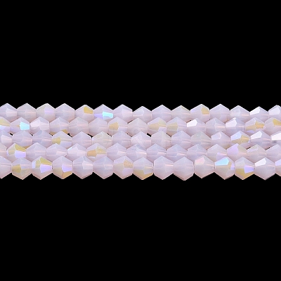 Imitation Jade Electroplate Glass Beads Strands X-GLAA-F029-J4mm-D02-1