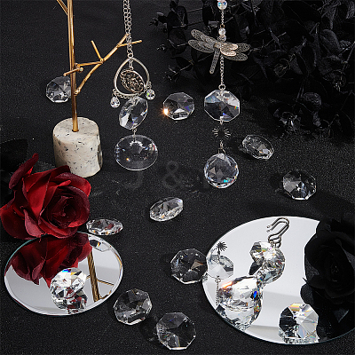 16Pcs Octagon Sew on Glass Rhinestone GLAA-SP0001-83B-02-1