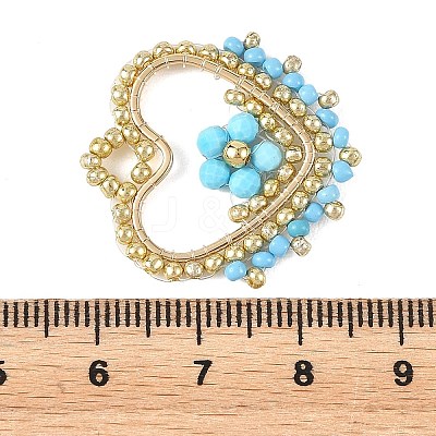 Dyed Natural Magnesite Faceted Round Beaded Copper Wire Wrapped Pendants PALLOY-MZ01400-03-1