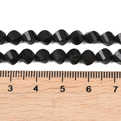 Natural Shungite Beads Strands G-P611-C35-01-1