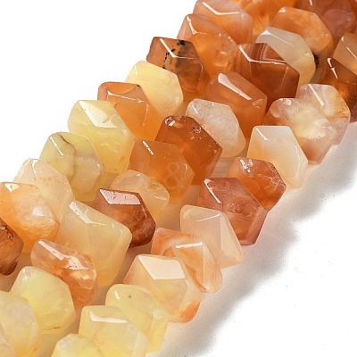 Natural Orange Botswana Agate Beads Strands G-D091-A23-1