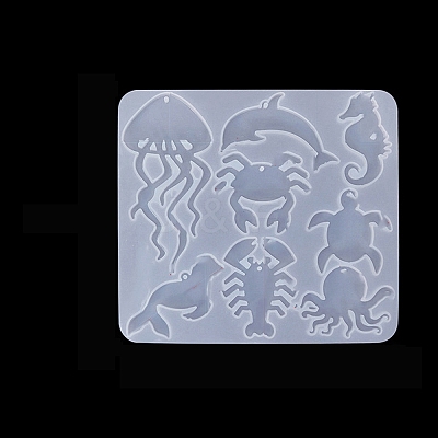 DIY Food Grade Silhouette Silicone Pendant Molds PW-WG71054-03-1