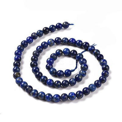 Natural Lapis Lazuli Bead Strands G-G953-03-6mm-1