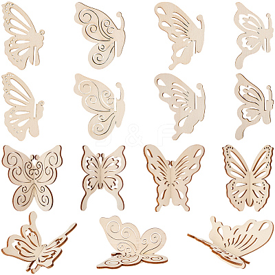 Butterfly Unfinished Wood Decorations for Craft Supplies DIY-SP0006-44-1