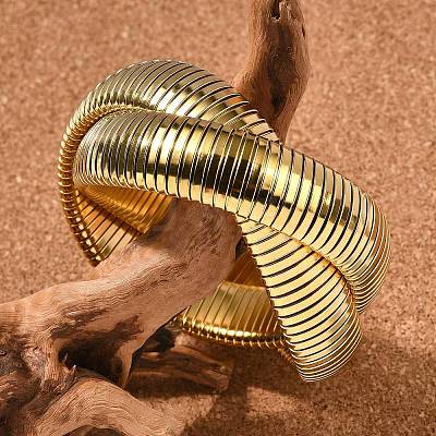 304 Stainless Steel Stretch Bracelets BJEW-A031-01D-G-1