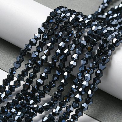 Transparent Electroplate Glass Beads Strands LS-GLAA-F029-3mm-C02-1