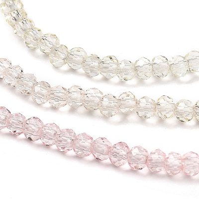Transparent Painted Glass Beads Strands X-DGLA-A034-T1mm-A25-1