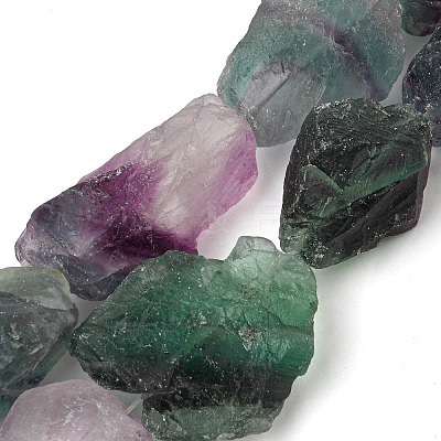 Raw Rough Natural Fluorite Beads Strands G-A216-01-1