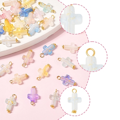 100Pcs Acrylic Pendant PALLOY-FS00039-02-1
