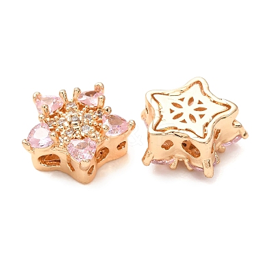 Brass Micro Pave Cubic Zirconia Beads CU-CBAEC99-33G-02-1