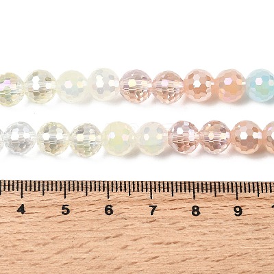 Electroplate Glass Beads Strands EGLA-D300-06-8mm-20-1