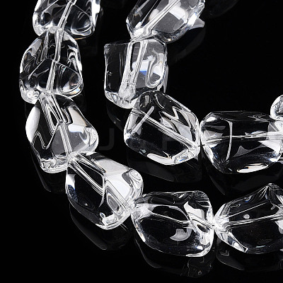 Transparency Glass Beads Strands GLAA-T023-15-1
