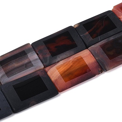 Dyed Natural Agate Beads Strands G-T144-25B-03-1