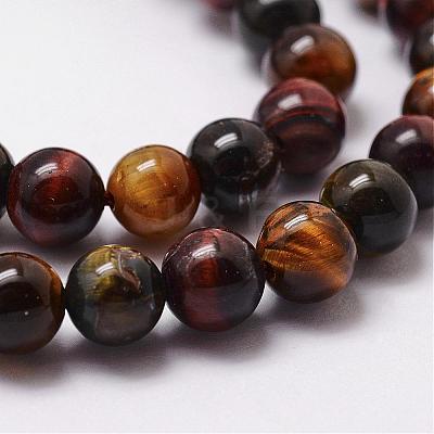 Natural Tiger Eye Bead Strands G-D840-86-8mm-1