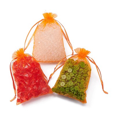 Organza Gift Bags with Drawstring OP-R016-10x15cm-14-1