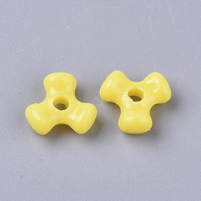 Opaque Acrylic European Large Hole Beads MACR-N008-10-1