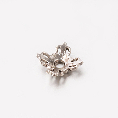 4-Petal Tibetan Style Alloy Bead Cap TIBE-O004-35AS-LF-1