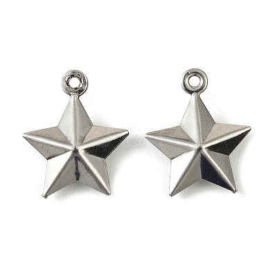 304 Stainless Steel Charms. Star Charm STAS-A190-05P-1
