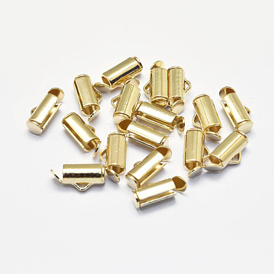 Long-Lasting Plated Brass Slide On End Clasps KK-K193-119G-NF-1