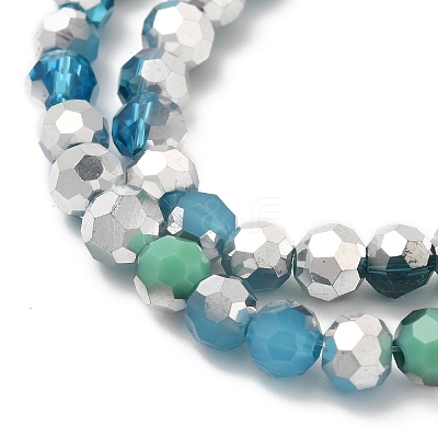 Electroplate Glass Beads Strands EGLA-P048-B02-1