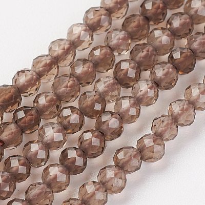 Natural Smoky Quartz Bead Strand X-G-G680-22-1