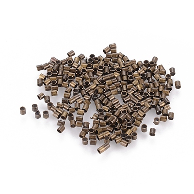 1700pcs 1.5mm Brass Tube Crimp End Beads X-E001-NFAB-1