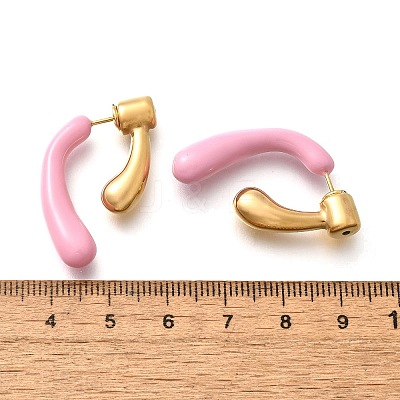 304 Stainless Steel Stud Earrings EJEW-C133-04G-01-1