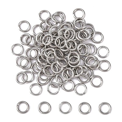 Tarnish Resistant 304 Stainless Steel Open Jump Rings STAS-Q186-02-6x1mm-1
