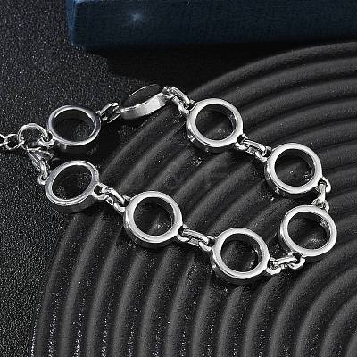 12MM 304 Stainless Steel Ring Link Chain Bracelets SA-CBA2696-23P-1