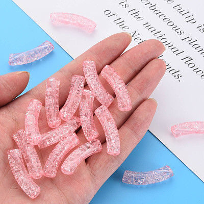 Transparent Crackle Acrylic Beads CACR-S009-001A-N26-1